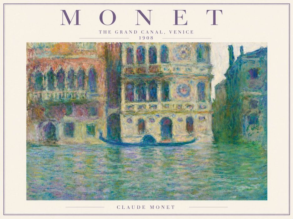 Monet The Grand Canal, Venice No5 - Póster