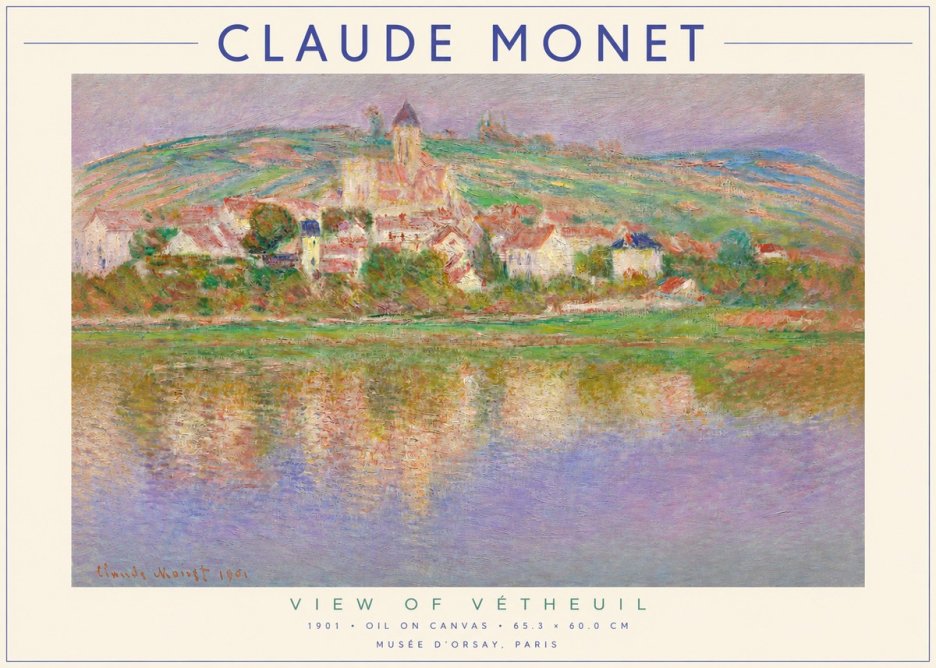 Monet View of Vétheuil I No2 - Póster