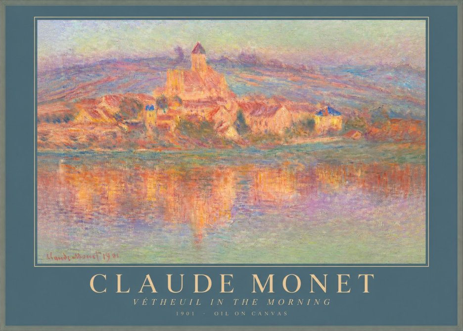 Monet Vétheuil in the Morning No2 - Póster