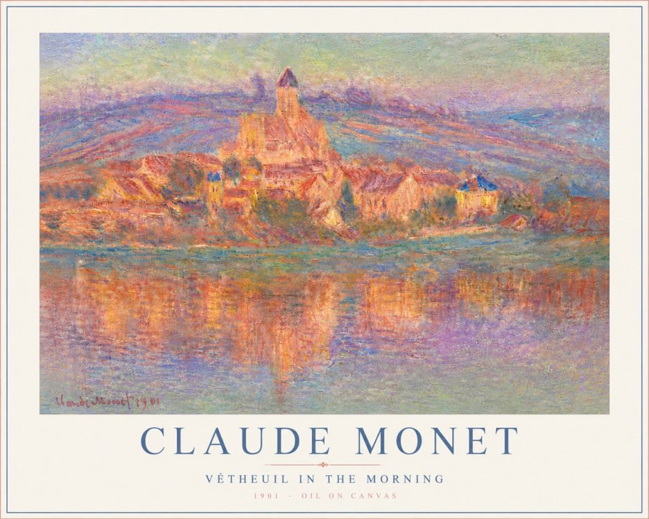 Monet Vétheuil in the Morning No6 - Póster