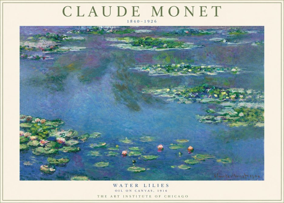 Monet Water Lilies I No3 - Póster