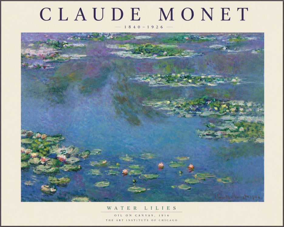 Monet Water Lilies I No4 - Póster