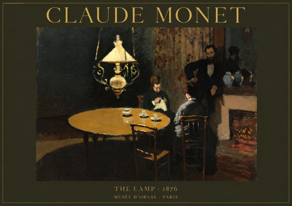 Monet The Lamp No2 - Póster