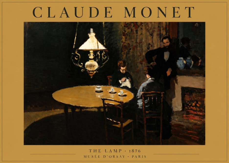 Monet The Lamp No6 - Póster