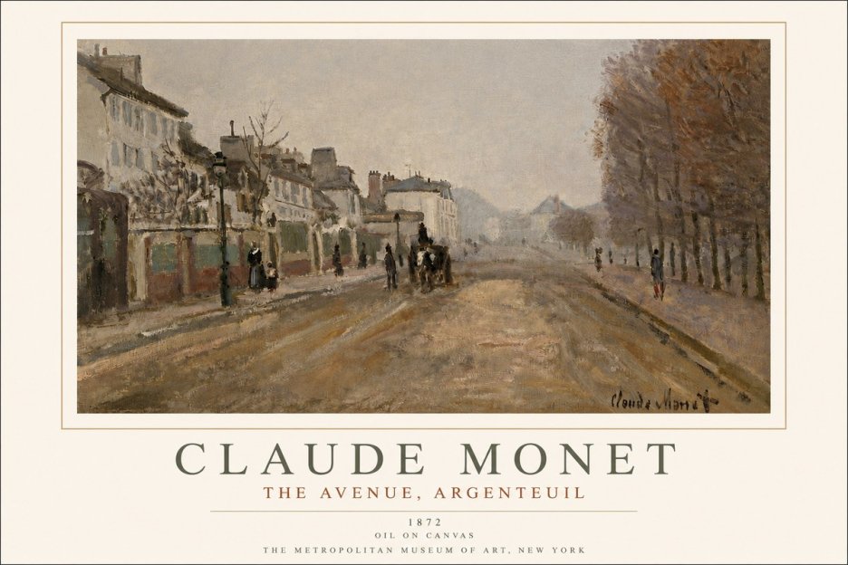 Monet The Avenue, Argenteuil No3 - Póster
