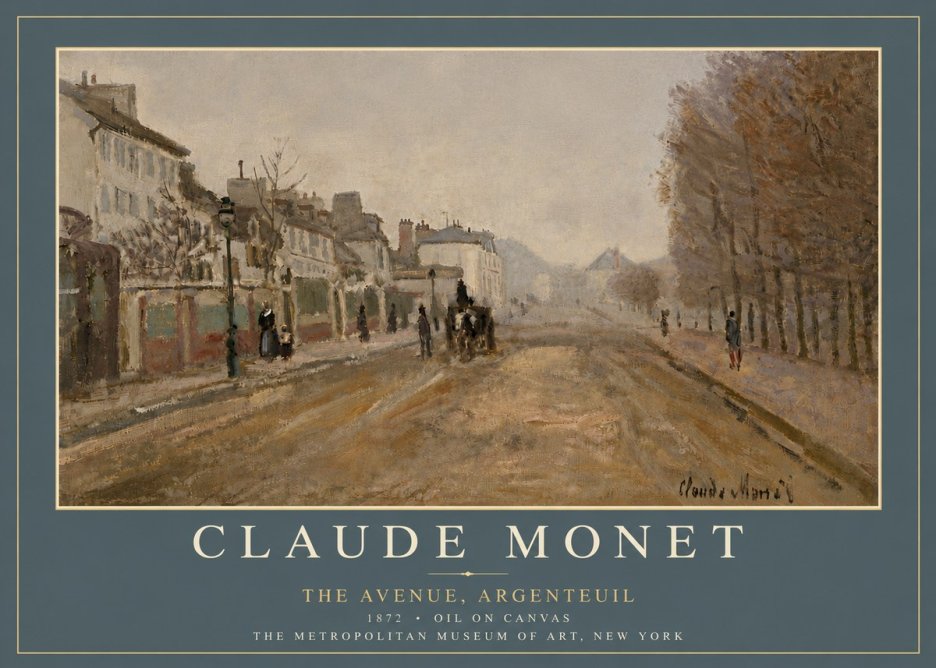 Monet The Avenue, Argenteuil No4 - Póster