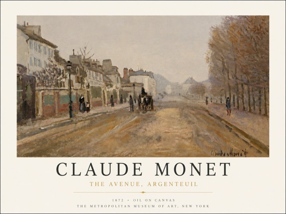 Monet The Avenue, Argenteuil No5 - Póster