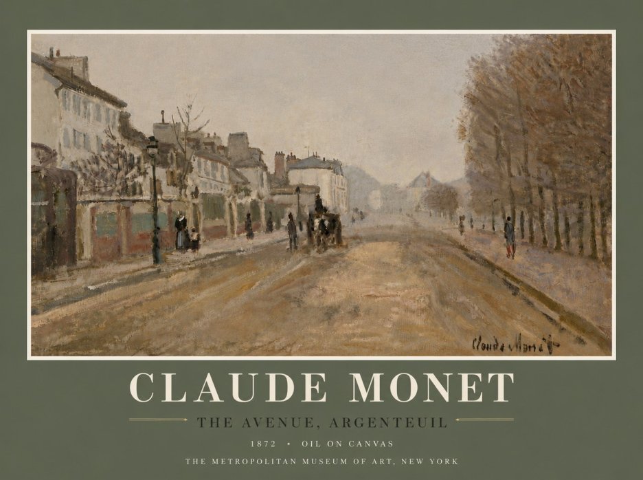 Monet The Avenue, Argenteuil No6 - Póster