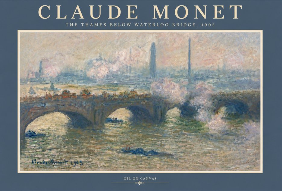 Monet The Thames Below Waterloo Bridge, 1903 No5 - Póster