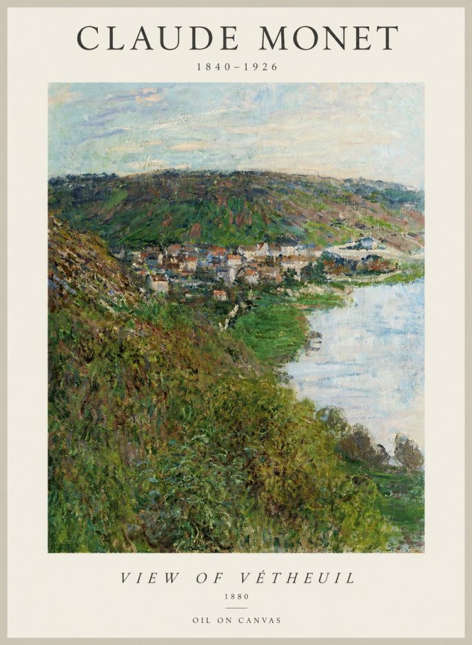 Monet View of Vétheuil II No1 - Póster