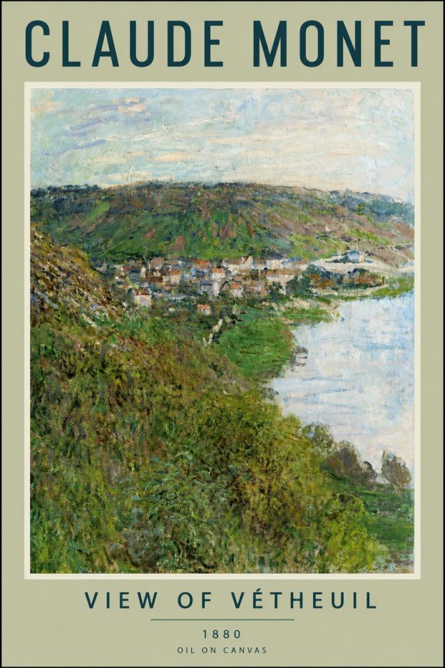 Monet View of Vétheuil II No2 - Póster