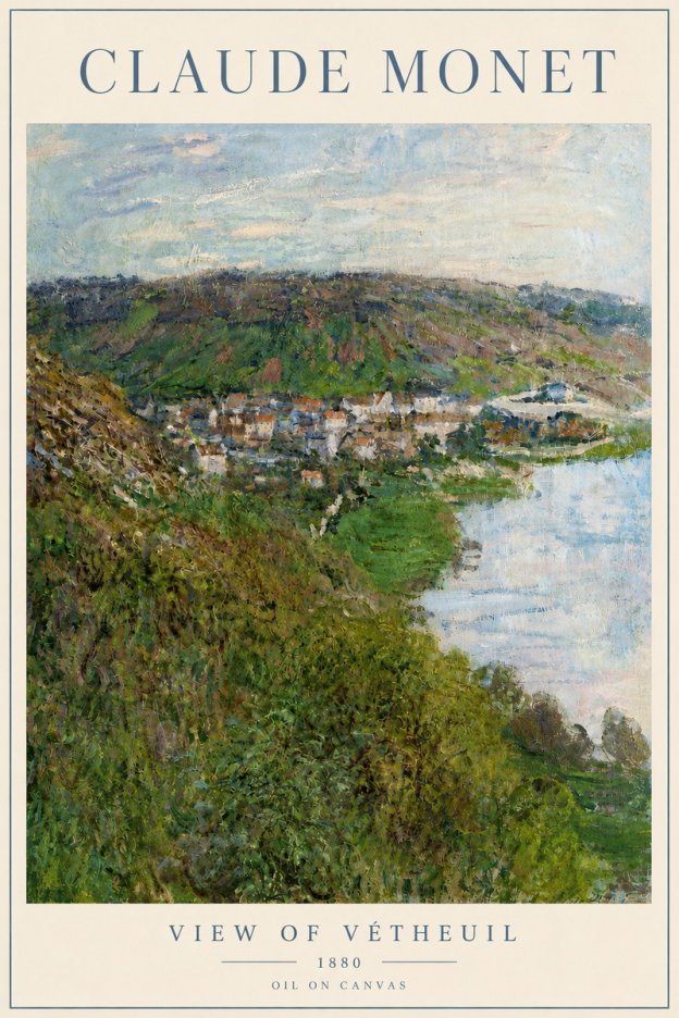 Monet View of Vétheuil II No3 - Póster