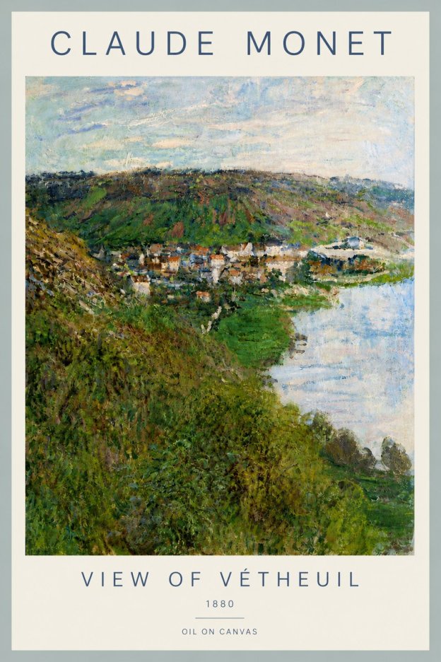 Monet View of Vétheuil II No4 - Póster