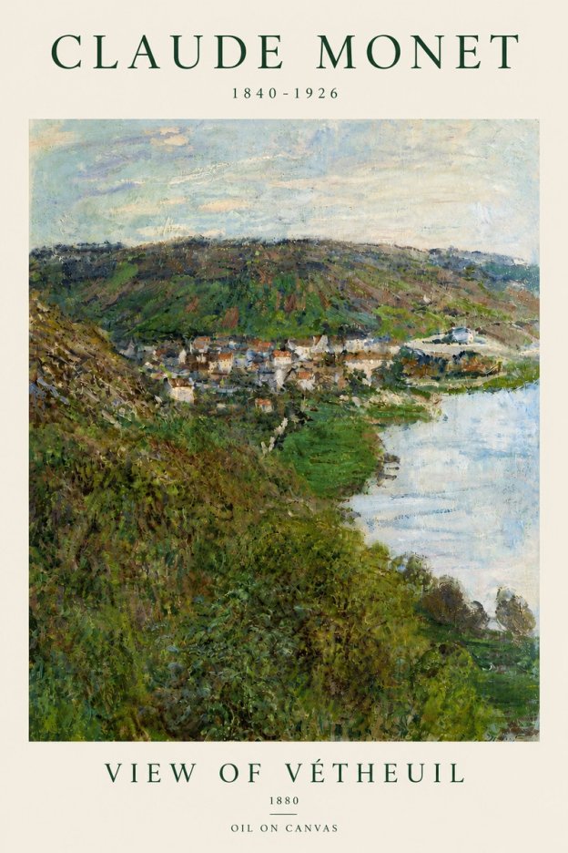 Monet View of Vétheuil II No5 - Póster