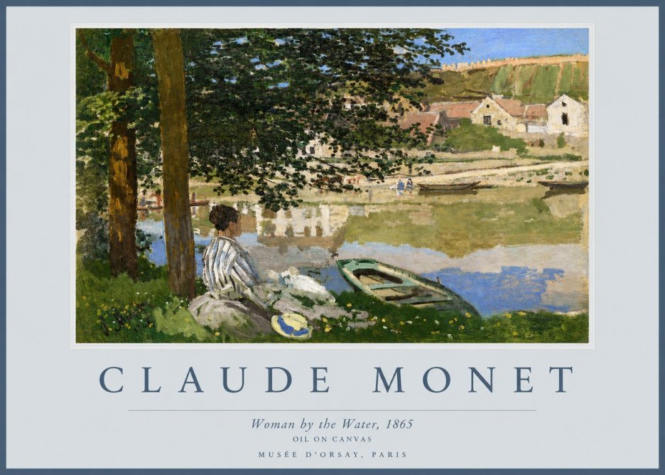 Monet Woman by the Water No2 - Póster