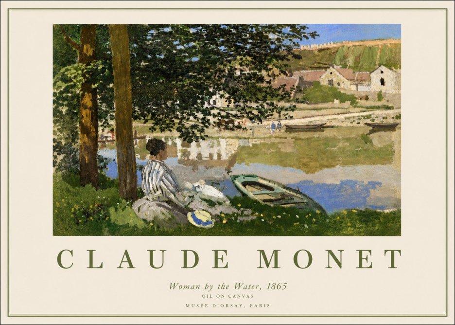 Monet Woman by the Water No3 - Póster