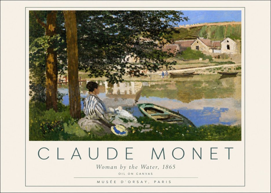 Monet Woman by the Water No4 - Póster