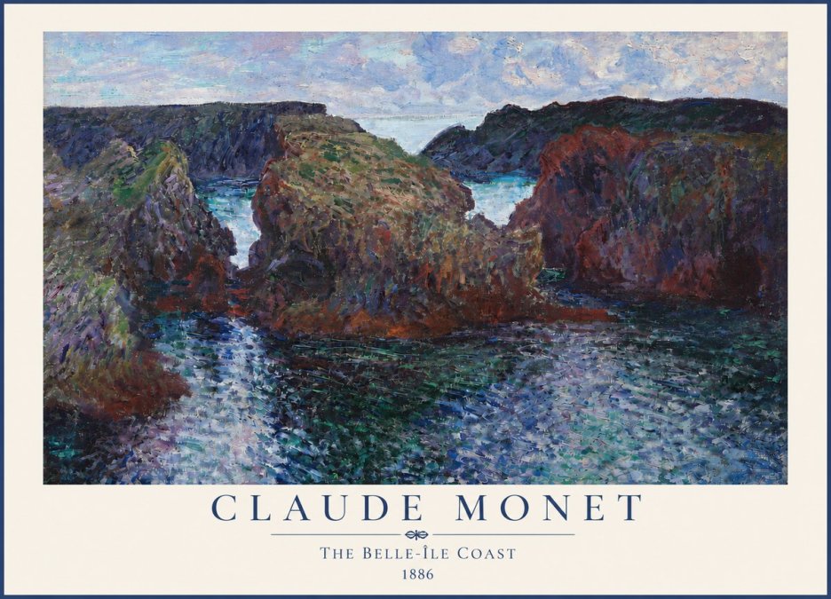 Monet The Belle-île Coast No4 - Póster