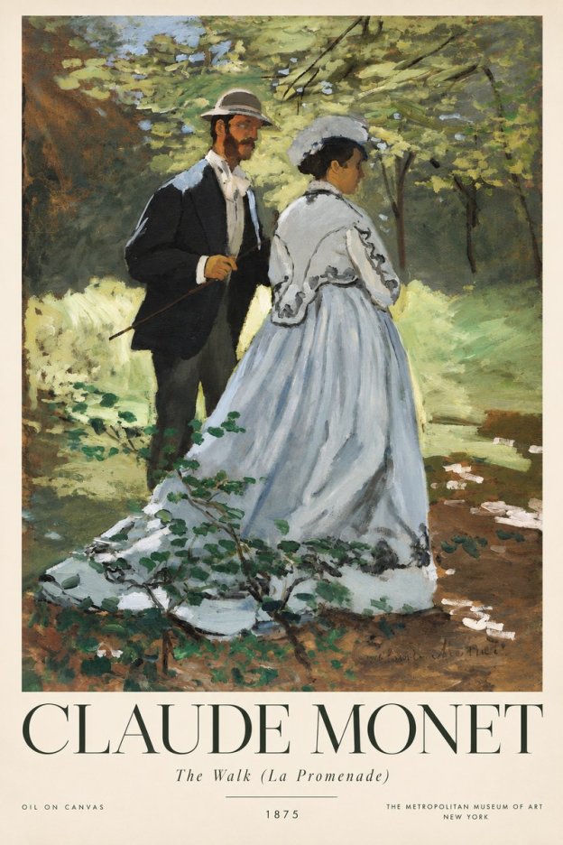 Monet The Walk (La Promenade) No4 - Póster