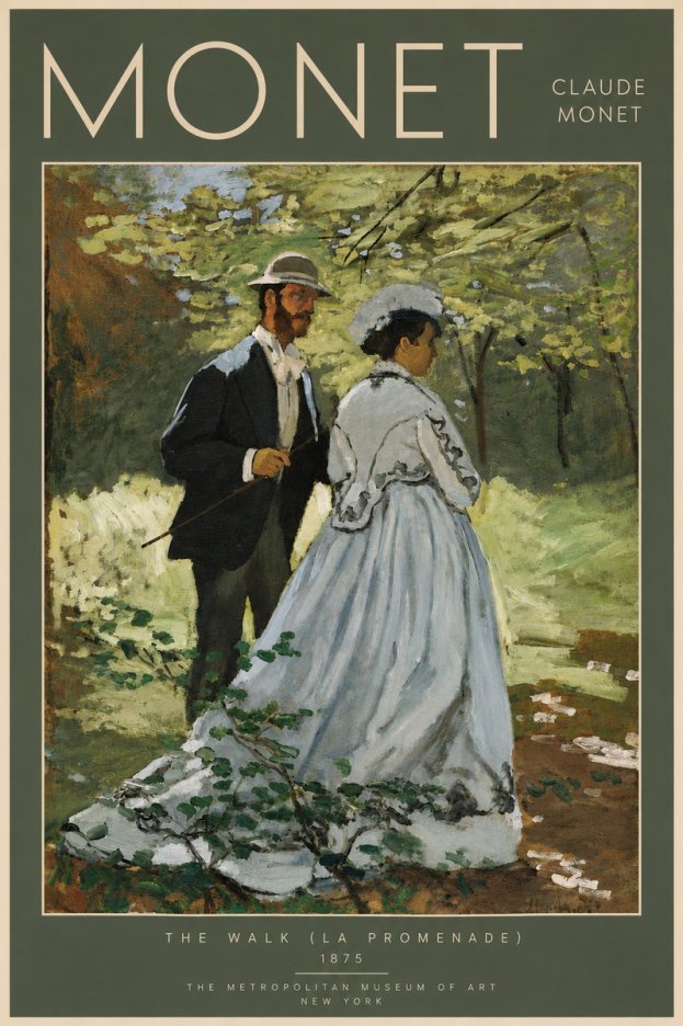 Monet The Walk (La Promenade) No5 - Póster