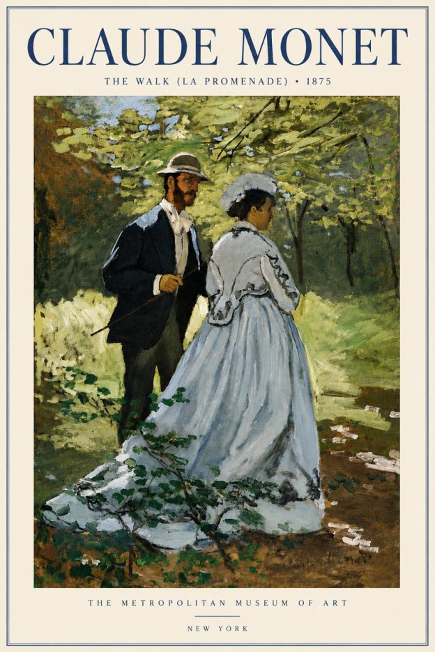 Monet The Walk (La Promenade) No6 - Póster