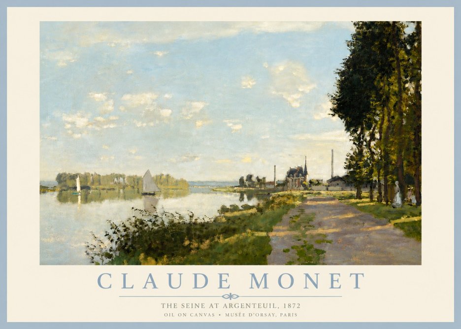 Monet The Seine at Argenteuil No4 - Póster