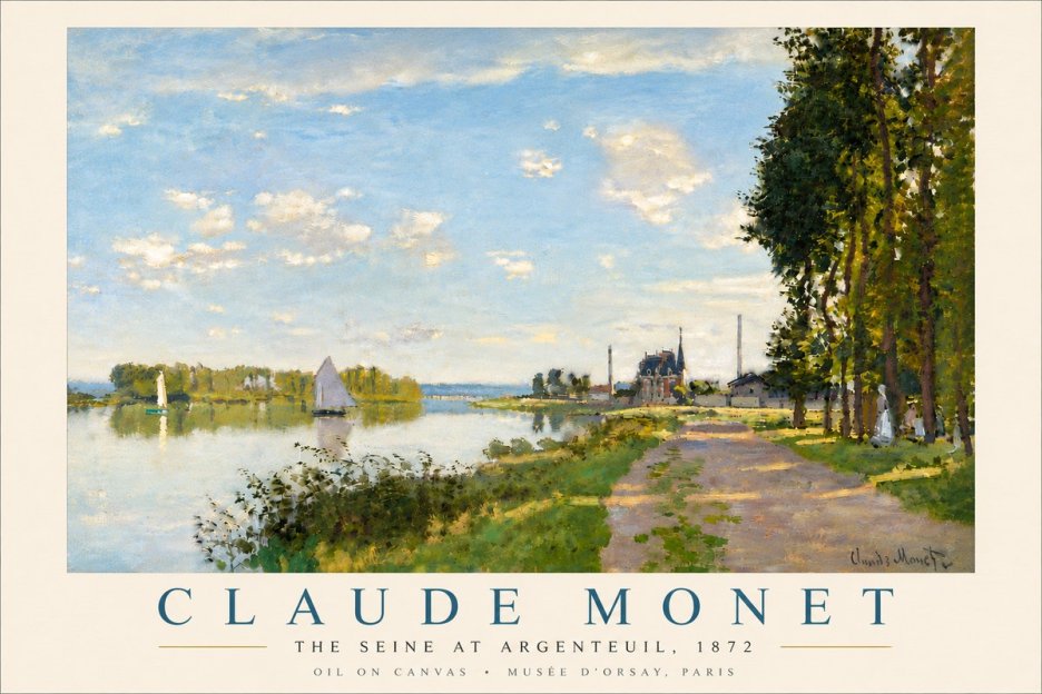 Monet The Seine at Argenteuil No6 - Póster