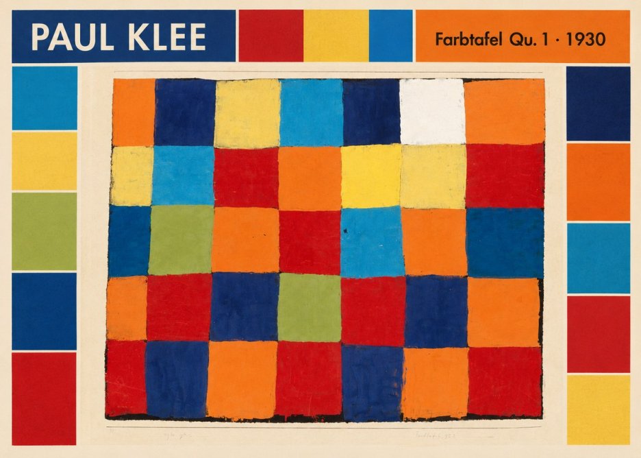 Paul Klee Farbetafel Qu 1 · 1930 No2 - Póster