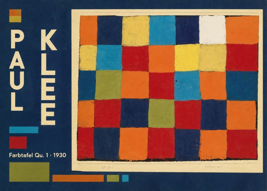 Paul Klee Farbetafel Qu 1 · 1930 No4 - Póster