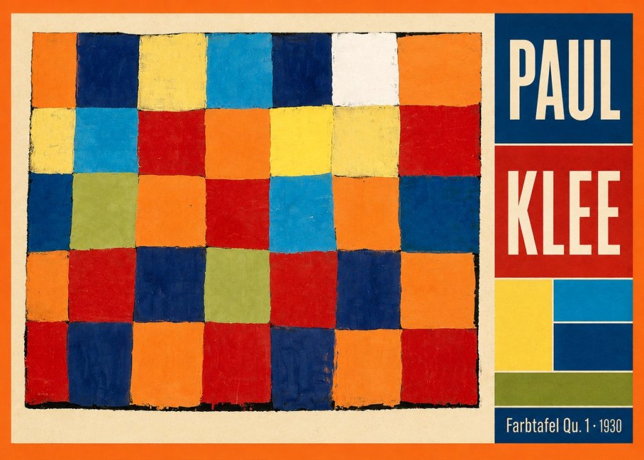 Paul Klee Farbetafel Qu 1 · 1930 No5 - Póster
