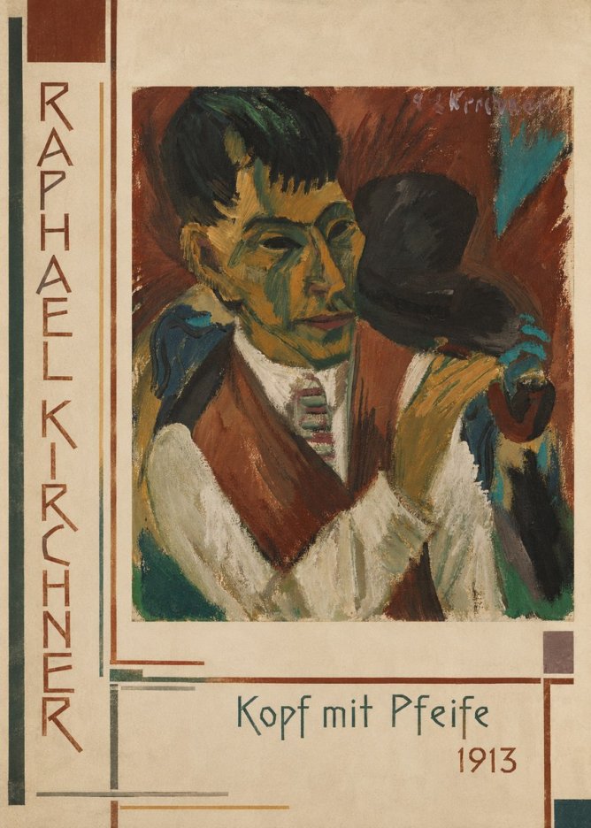 Raphael Kirchner Kopf Mit Pfeife No2 - Póster