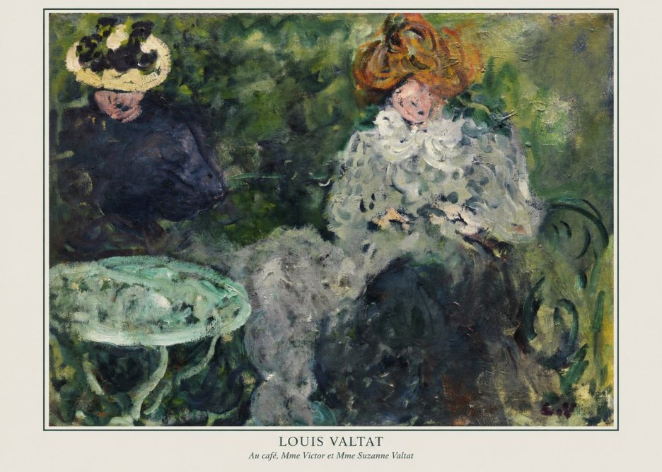 Louis Valtat Au Café, Mme Victor Et Mme Suzanne Valtat No6 - Póster