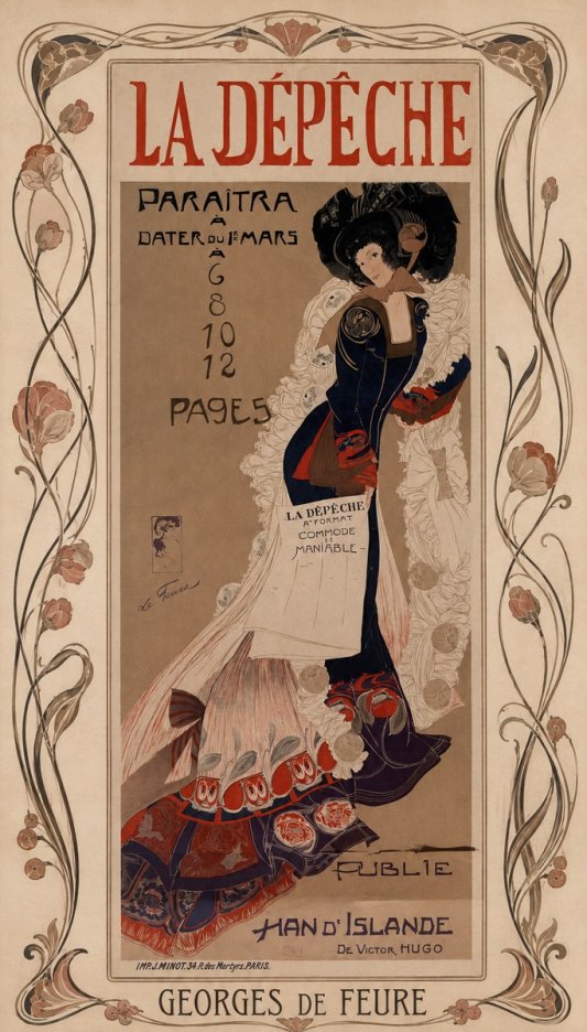 Georges de Feure La Dépêche - Han D'islande No1 - Póster