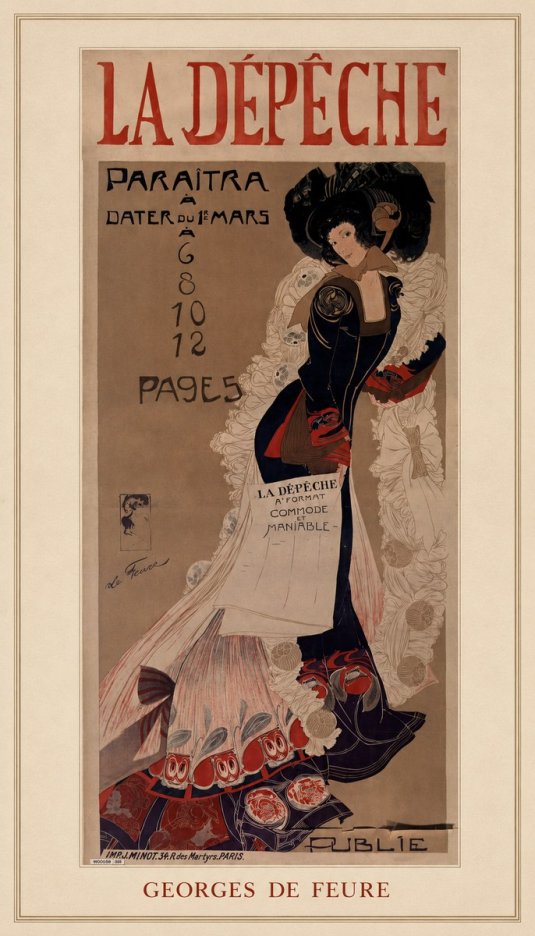 Georges de Feure La Dépêche - Han D'islande No3 - Póster