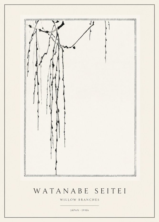 Watanabe Seitei Willow Branches I No1 - Póster