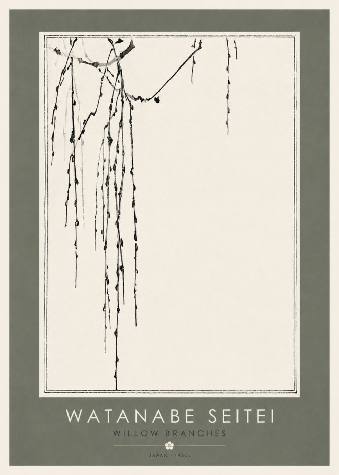 Watanabe Seitei Willow Branches I No2 - Póster