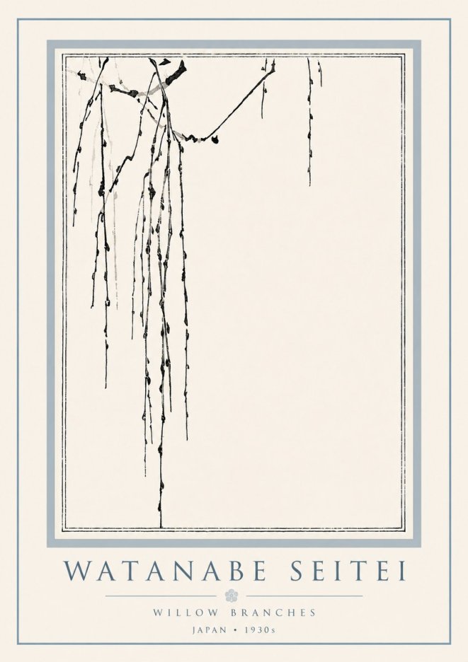 Watanabe Seitei Willow Branches I No6 - Póster