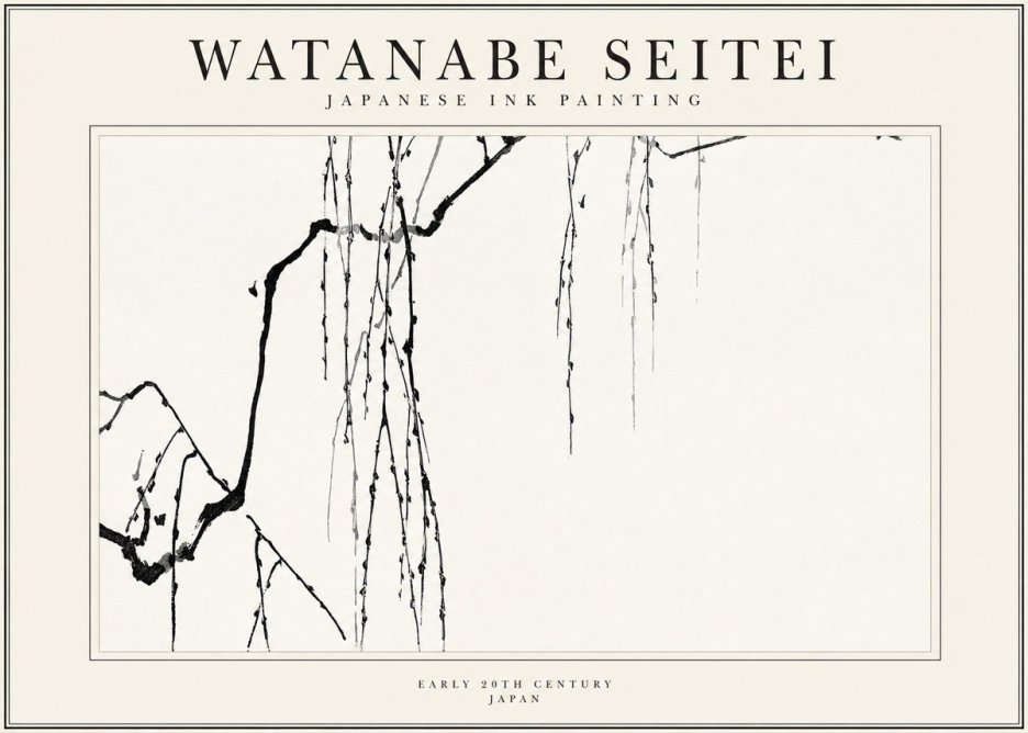 Watanabe Seitei Willow Branches II No1 - Póster