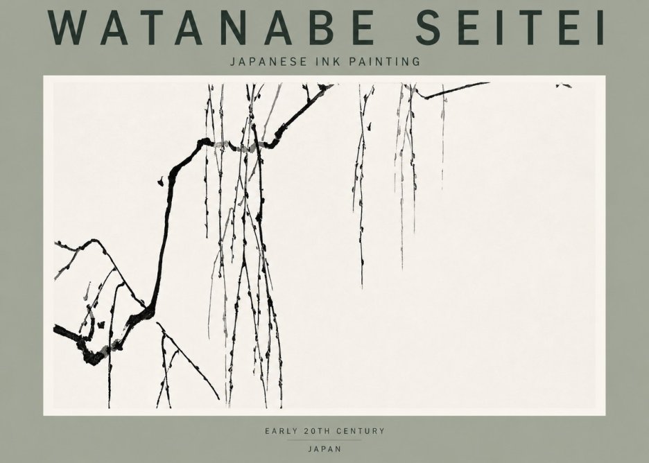 Watanabe Seitei Willow Branches II No2 - Póster