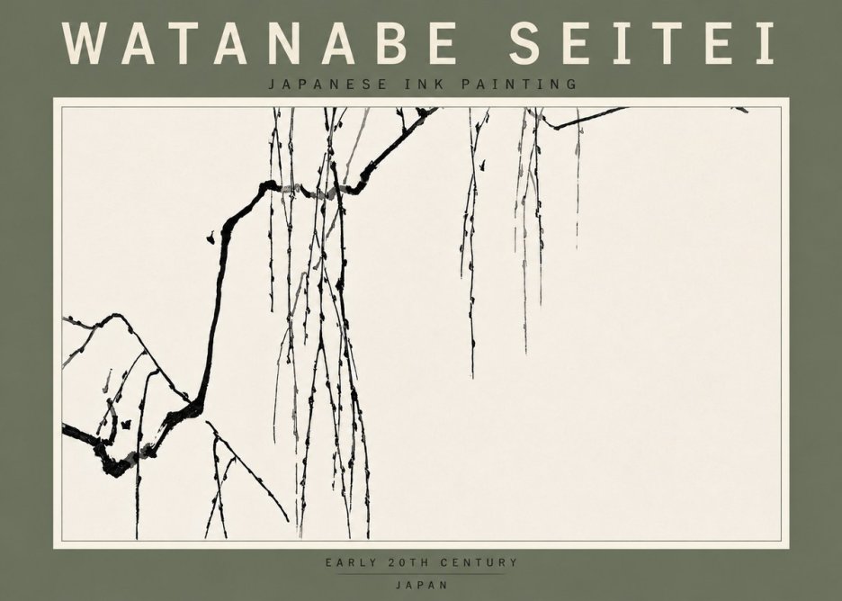 Watanabe Seitei Willow Branches II No6 - Póster