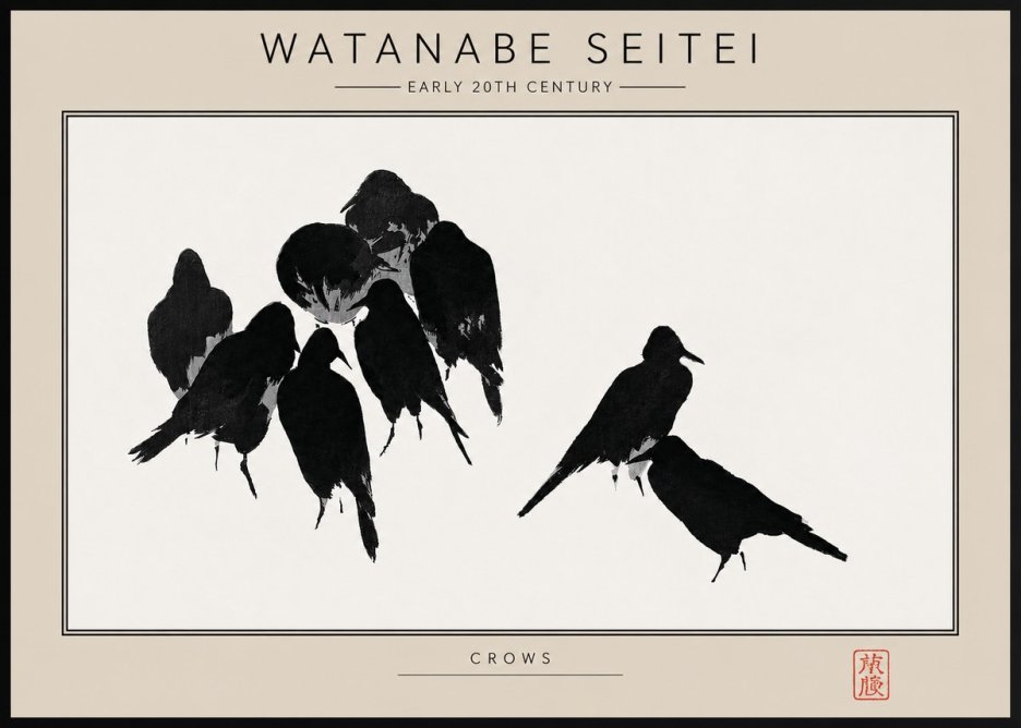 Watanabe Seitei Crows No4 - Póster