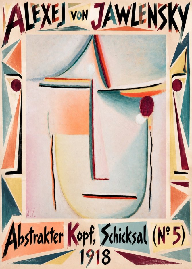 Alexej von Jawlensky Abstrakter Kopf, Schicksal (N°5) No5 - Póster