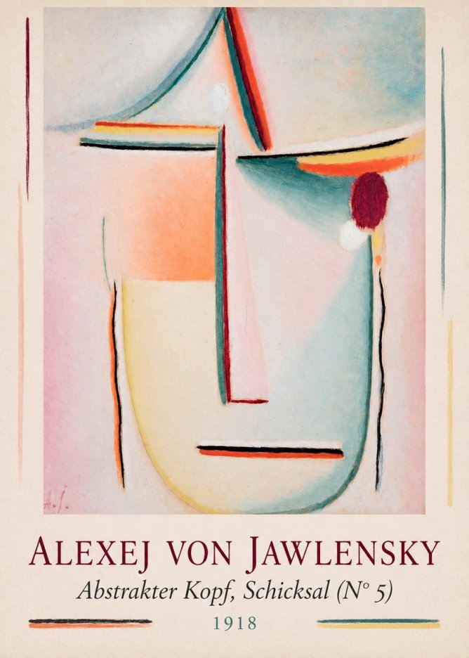 Alexej von Jawlensky Abstrakter Kopf, Schicksal (N°5) No6 - Póster