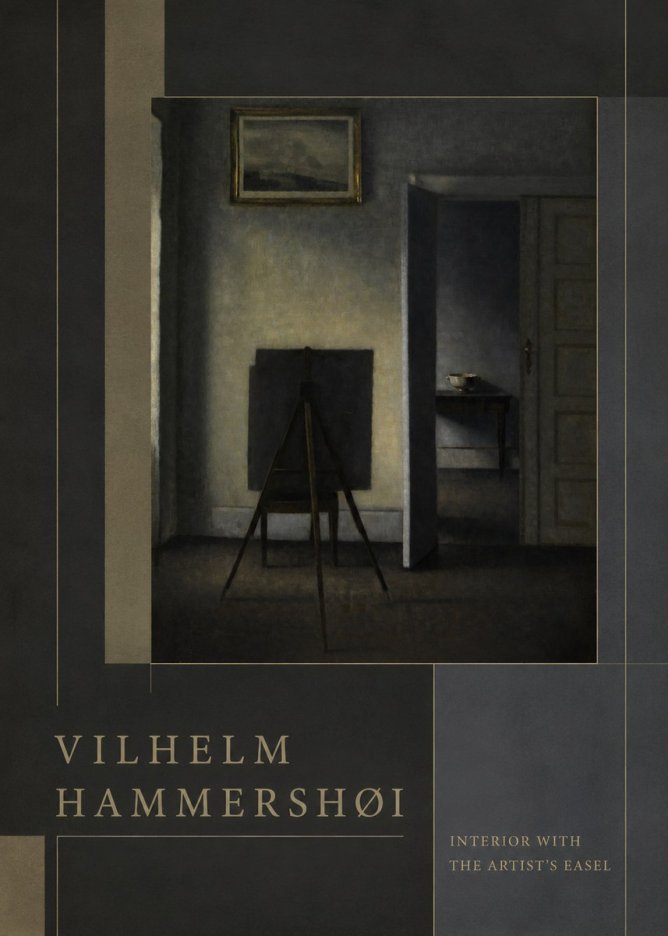 Vilhelm Hammershøi Interior with the Artist's Easel I No2 - Póster
