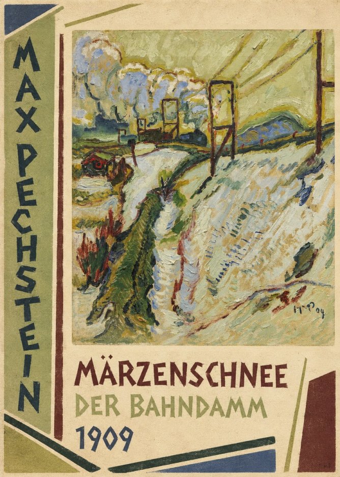 Max Pechstein Märzenschnee (Der Bahndamm) 1909 No3 - Póster