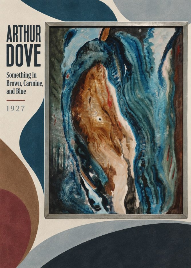 Arthur Dove Something in Brown, Carmine, and Blue No2 - Póster