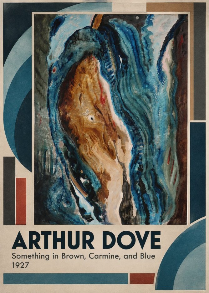 Arthur Dove Something in Brown, Carmine, and Blue No4 - Póster