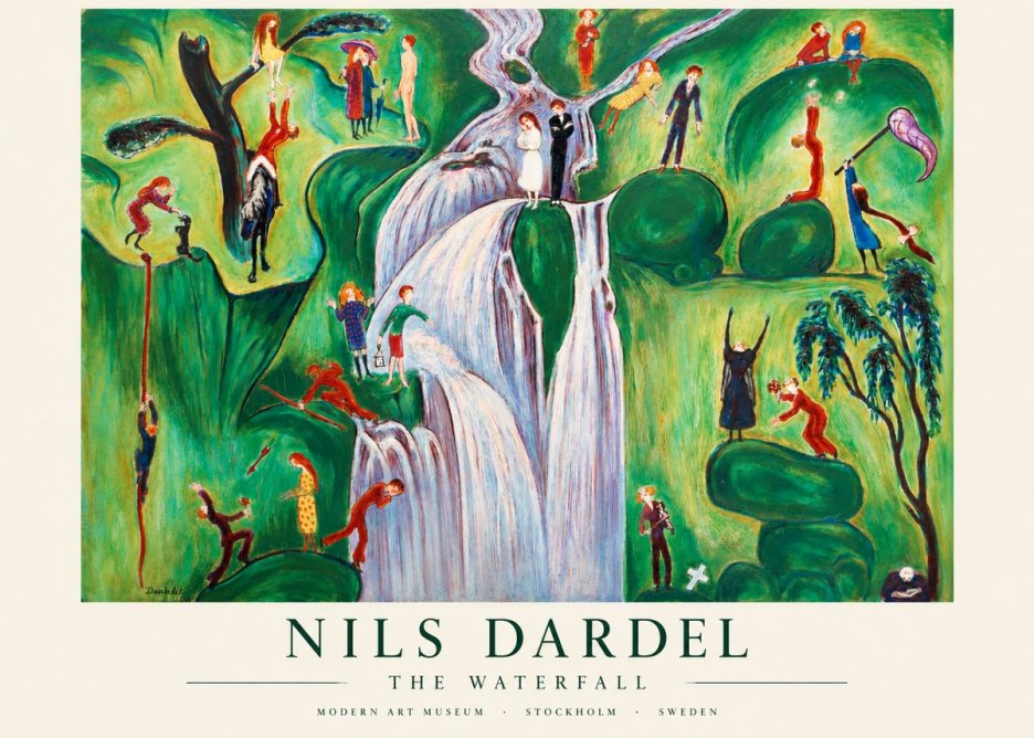 Nils Dardel The Waterfall No1 - Póster