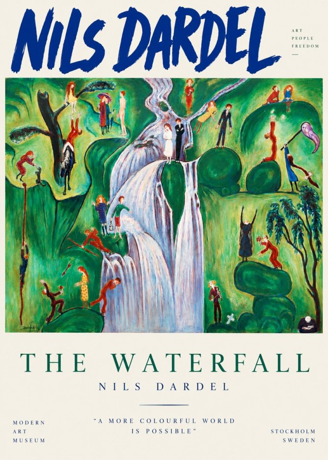 Nils Dardel The Waterfall No3 - Póster