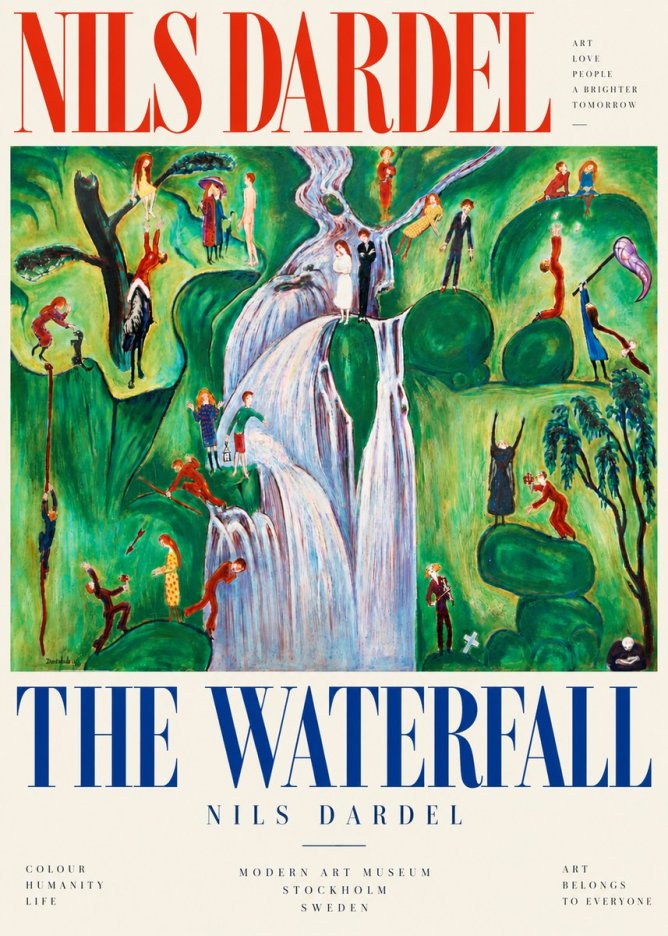 Nils Dardel The Waterfall No5 - Póster